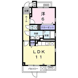 ディアコート山科【1階】の間取り