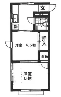 サンフラットA【1階】の間取り