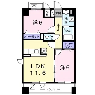 アサヒグランドパレス【3階】の間取り