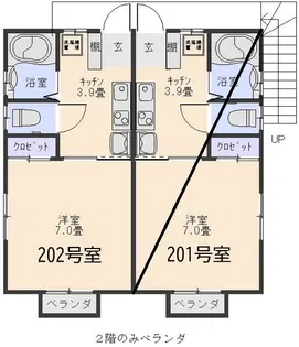 フェステン鶴見【2階】の間取り