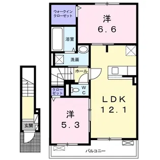 パレドール【2階】の間取り