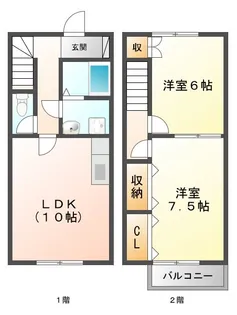 三重県鈴鹿市野町東1【一戸建】の間取り