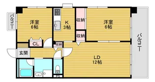 ソレイユ南野【5階】の間取り