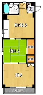 福岡県久留米市通町【マンション】の間取り