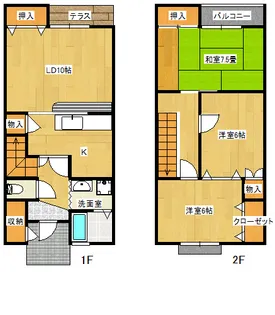 ヴァーミリオンA【2階】の間取り