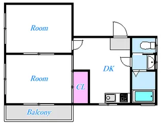 東京都福生市大字熊川【マンション】の間取り