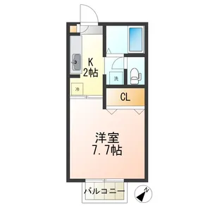 1Kの間取り画像