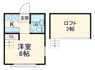 ハーミットクラブハウス峰岡B棟【2階】の間取り