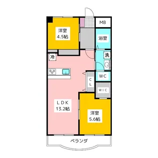 エレガンス石神井【3階】の間取り