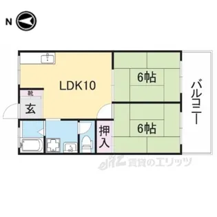 中津ハイツA【2階】の間取り