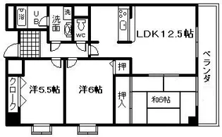 エルソレーユ【1階】の間取り
