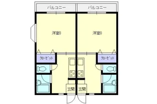 パークサイド巻島【1階】の間取り
