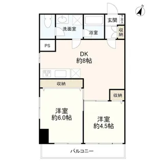 ビラカーサ五番町【8階】の間取り