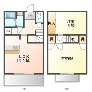 コーポ藤方【2階】の間取り