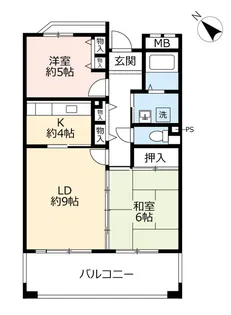 2LDKの間取り画像