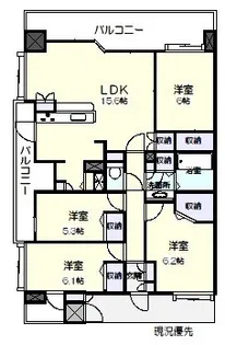 サンシティ嫁ヶ島【5階】の間取り