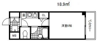 エステムコート芦屋西【2階】の間取り
