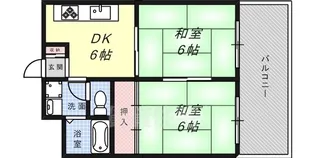 パラッツオ西岡本【2階】の間取り