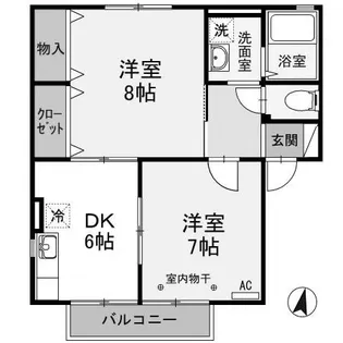 群馬県前橋市下新田町【アパート】の間取り