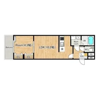 ジーメゾン飾磨恵美酒【1階】の間取り