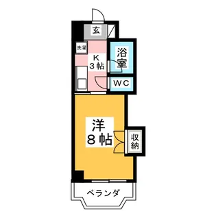 クレール小林【7階】の間取り