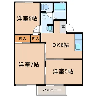 パレスタキザワ【2階】の間取り