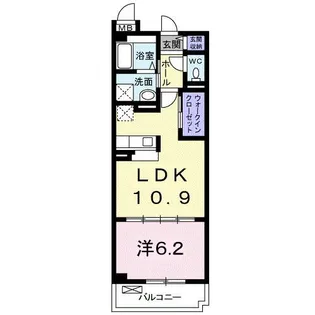 レジデンスハライチC【3階】の間取り