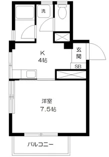 紅梅マンション【6階】の間取り