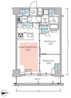 アーバネックス秋葉原EASTIII【14階】の間取り