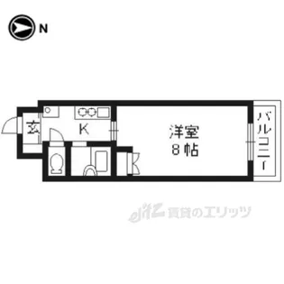 RAFFINE御所西【1階】の間取り