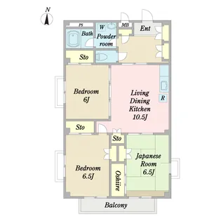 パールハイツアンビル【3階】の間取り
