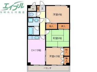 レジデンスSHIRIE【1階】の間取り