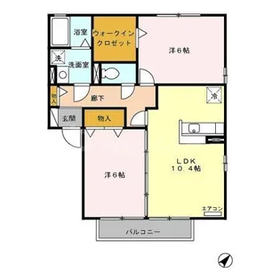 埼玉県さいたま市西区大字西遊馬【アパート】の間取り