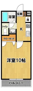 1Kの間取り画像