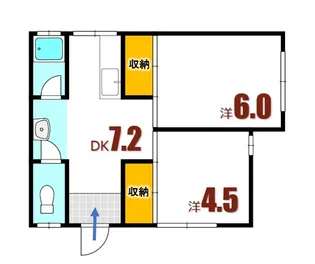 木村アパート【2階】の間取り