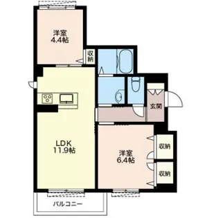 ShaMaison アルフラット【1階】の間取り