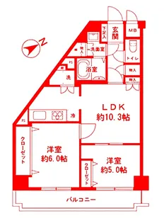 新横浜ハイツ【7階】の間取り
