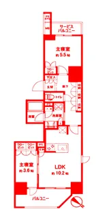 ネベル横浜関内【6階】の間取り