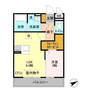 埼玉県さいたま市見沼区東大宮7【アパート】の間取り
