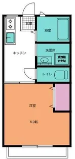 コーポ泉A【1階】の間取り