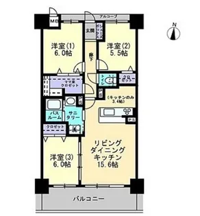 アルファスマート倉敷平田【9階】の間取り