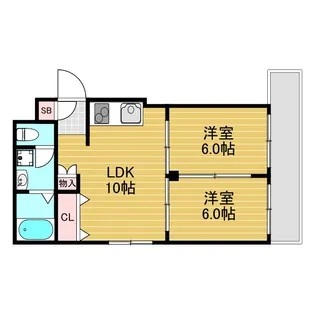 シティフラット【4階】の間取り