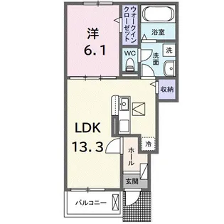 グレイスフル キノミヤ 331【1階】の間取り