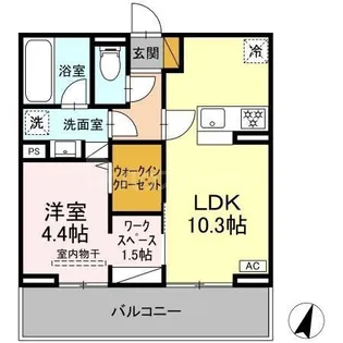 リシェスみのり台 A・B・C B棟【3階】の間取り