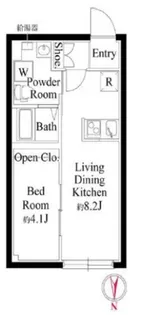 センプリーチェ西日暮里【1階】の間取り