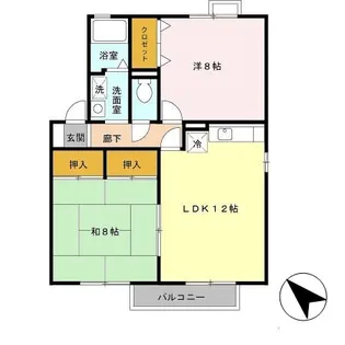 兵庫県加古川市尾上町旭3【アパート】の間取り