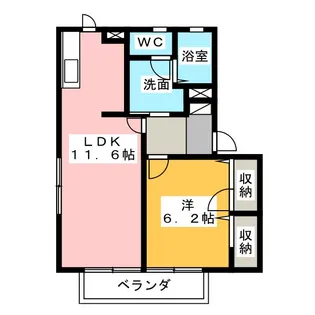 クリサ・ノーヴァ C【2階】の間取り