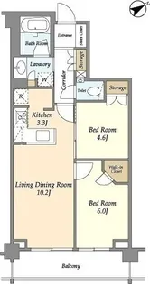 KDXレジデンス尾山台【1階】の間取り