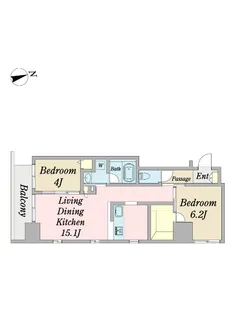 JANUS府中【6階】の間取り