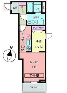 メリディアン柳生 壱番館【2階】の間取り